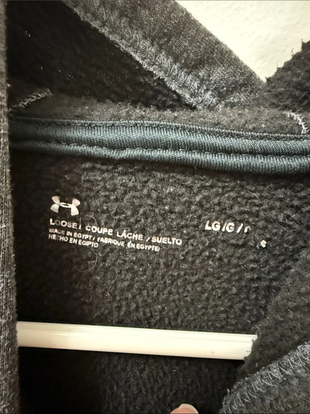 Under Armour Dark Gray Hoodie with Bright Pink Logo